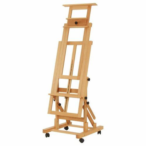 Мольберт Трансформер-DHJ-3, лакированный бук, для 2-х холстов, горизонтально-вертикальный