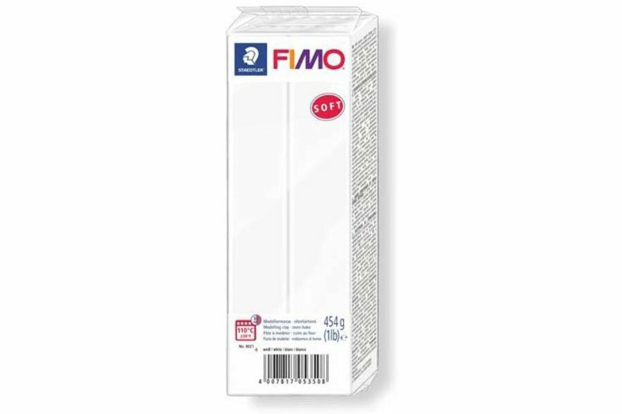 Полимерная глина FIMO Soft, белый (0), 454г, 1шт