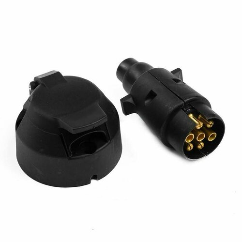 Соединитель автомобильный КНР Для электропроводки прицепа розетка и вилка 7 контактов пластик 1047₽