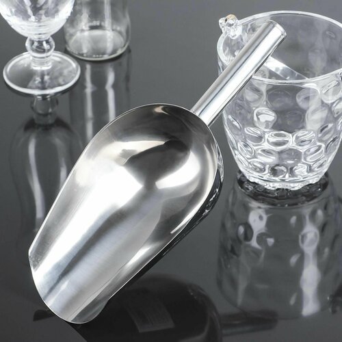 Совок из нержавеющей стали для льда и сыпучих продуктов 305x13x65 см 666₽