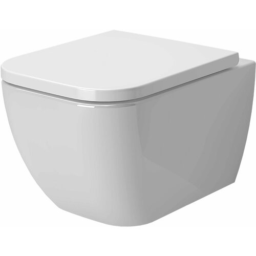 Унитаз Forsa подвесной безободковый белый с сиденьем микролифт