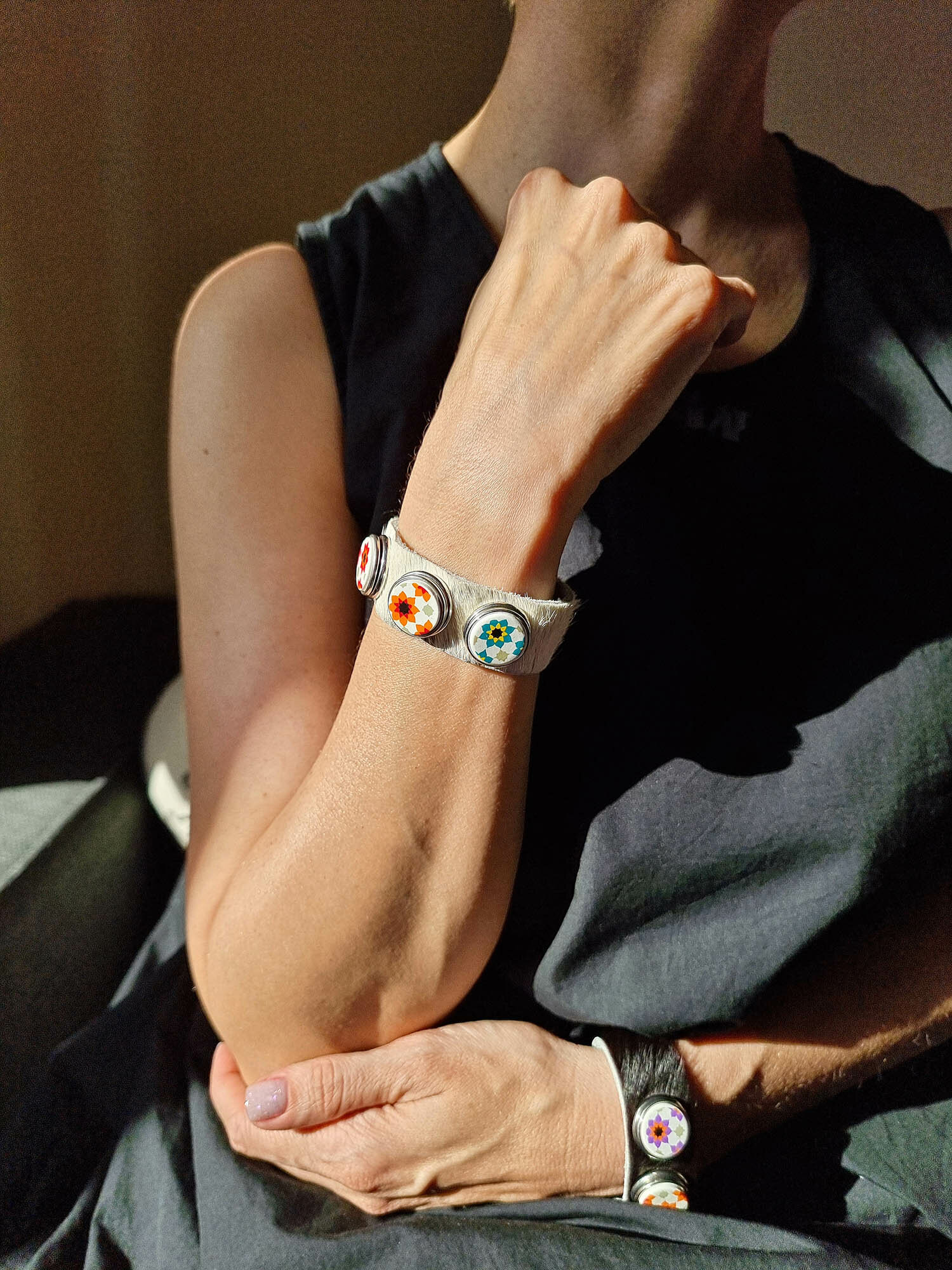 Славянский оберег, браслет, дерево, керамика