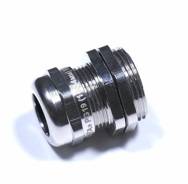 фото Кабельный ввод PG 19 латунный УТ1,5 IP68 (d кабеля 10-14 мм) гофроматик {zeta30150}