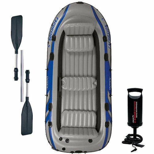 Пятиместная надувная лодка INTEX Excursion-5 Set