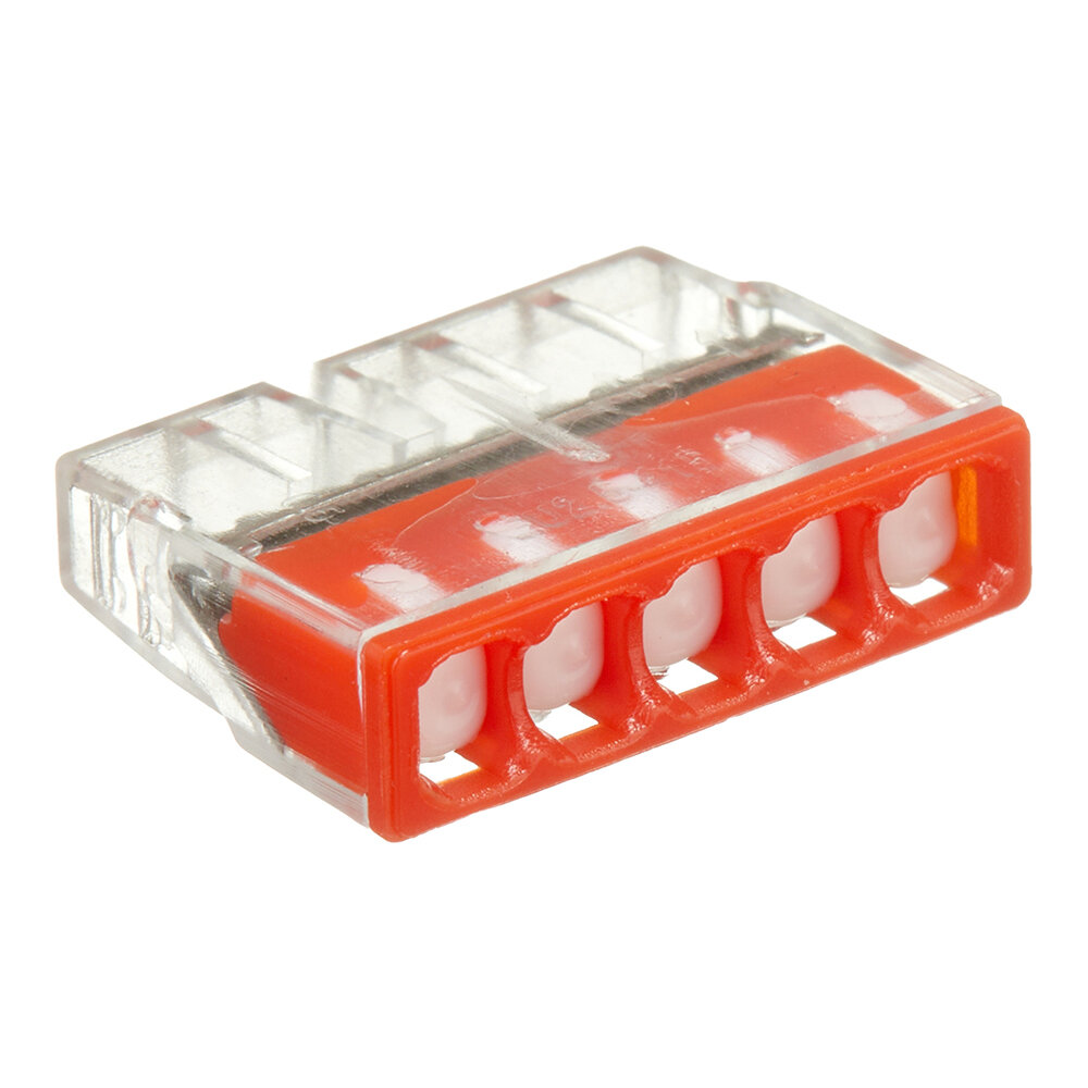 Клемма на 5 проводов Stekker 49836 05-25 кв. мм самозажимная с пастой (20 шт.) (49836)