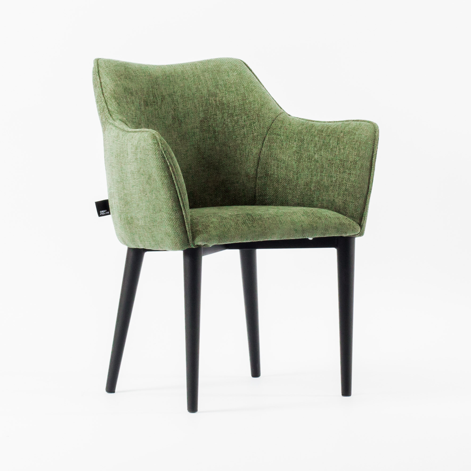 Стул Moscow Denis Simachev for DH зеленая ткань ножки черные для дома/для гостиной/для столовой/для кафе/кухонный стул/стул кухонный
