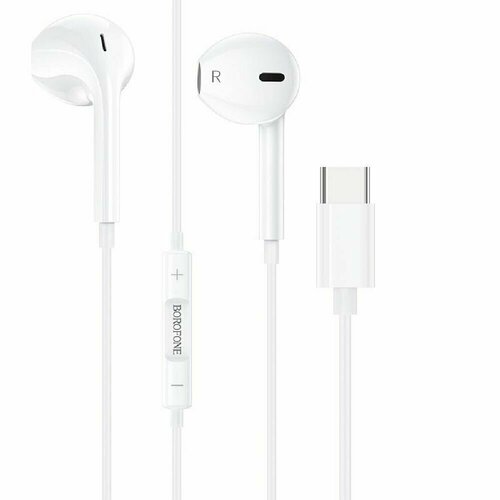 Гарнитура BOROFONE BM56 Original Series Earphones For Type-C Display Set 20 шт белая 4680₽