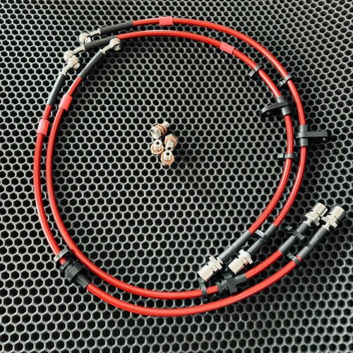 Subaru Impreza WRX STI 2001-2007 Комплект армированных тормозных шлангов с термоусадкой 22922₽