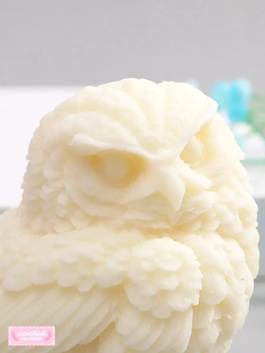 Силиконовая форма / молд для свечей, гипса Сова — фото 1