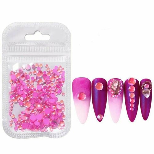 Фигурки стразы жемчужины для дизайна ногтей(300шт)