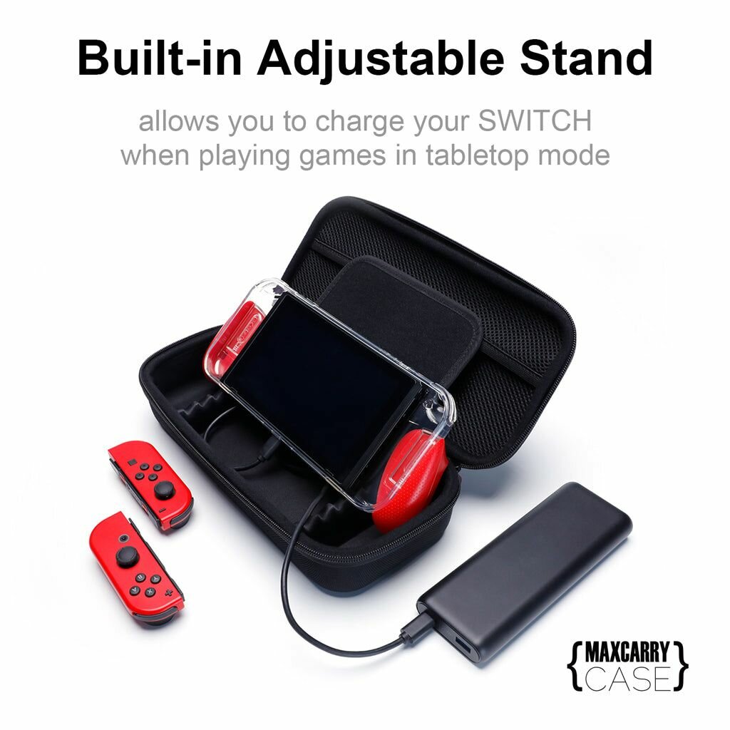 Защитный кейс "MaxCarry" Skull & Co для Nintendo Switch / OLED и других устройств, цвет Черный (Black) — фото 1