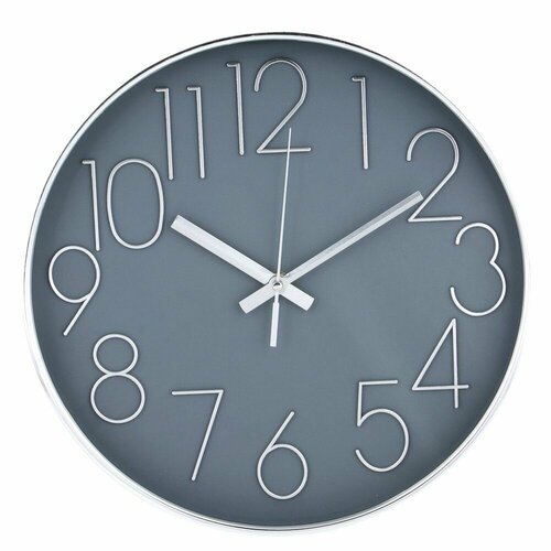 Часы настенные круглые LADECOR CHRONO, пластик, d30 см, 1xАА, тикающий ход