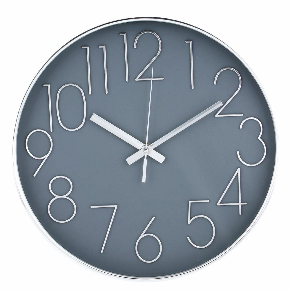 фото Часы настенные круглые LADECOR CHRONO, пластик, d30 см, 1xАА, тикающий ход