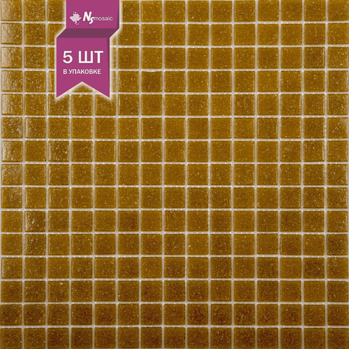 Изображение товара Мозаика стеклянная NSmosaic AE02, глянцевая коричневая, 327х327мм, чип 20х20 мм, упаковка 5шт