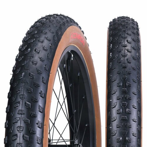 Покрышка для велосипеда COMIRON 26x4 White Dust C-1633 FAT 60TPI BROWN SKIN-WALL 2342₽