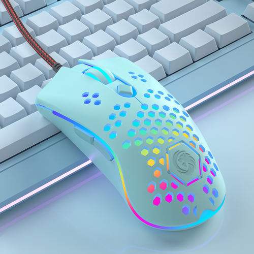 Проводная игровая мышь RGB DUOHAO P17 голубой 580₽