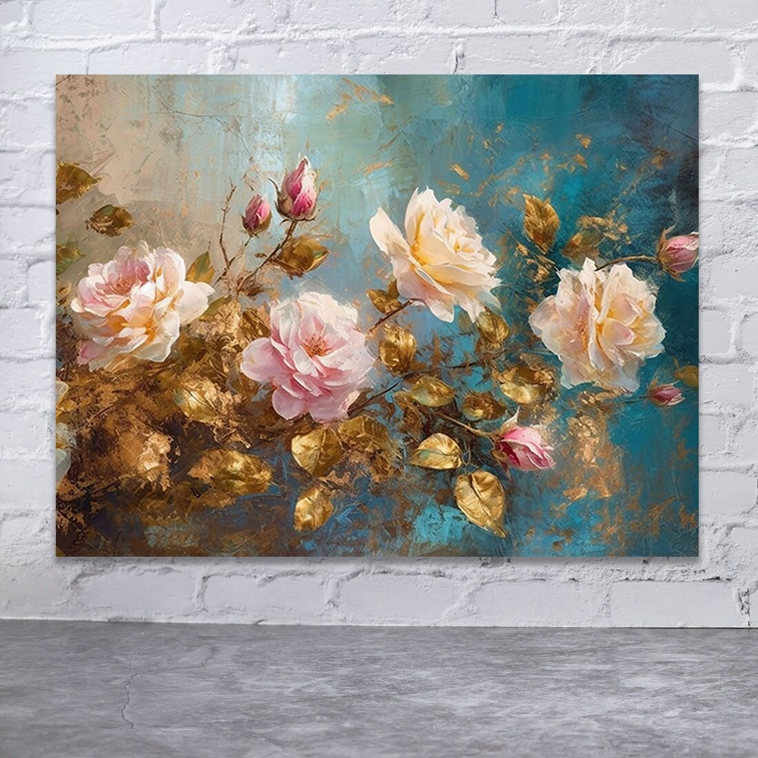 Картины для интерьера 30х40 Розы нежные масло цветы