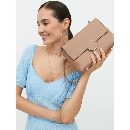 Сумка кросс-боди BE-ZOG, фактура гладкая, бежевый