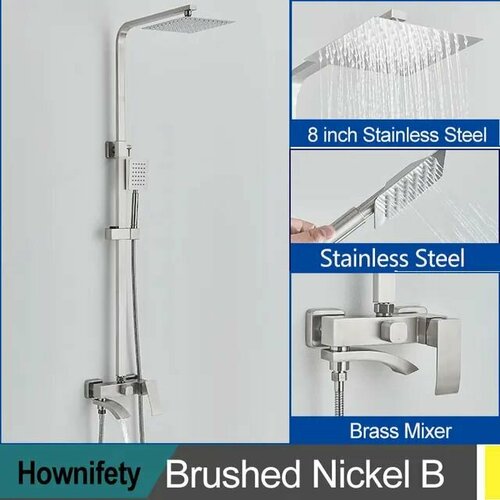 Набор смесителей для душа из матового никеля