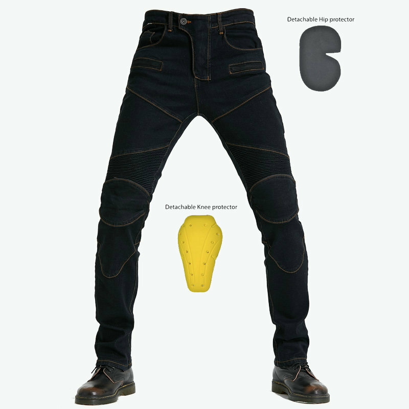 Мотоциклетные брюки 718 четырехчастные черные размер M