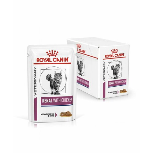 Royal Canin Renal Chicken влажный корм для взрослых кошек, при почечной недостаточности, в соусе 85г х 3шт