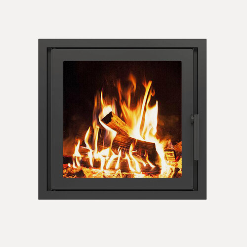 Изображение товара Дверка везувий каминная 560 (М) Антрацит с жаропрочным стеклом 555х530 мм