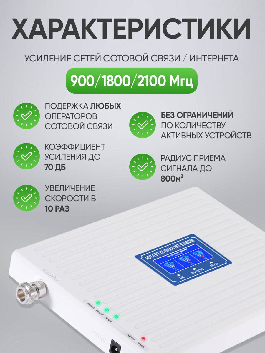 Усилитель сотовой связи и интернета 2G 3G 4G LTE для дачи телефона — фото 1
