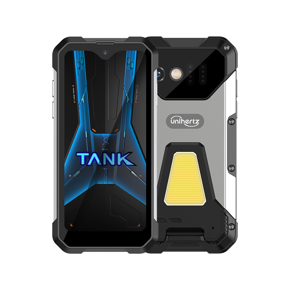 Unihertz Tank Mini, защищенный смартфон с диагональю 4,3 дюйма, небольшой экран, Android 13, 4G, 8+256 с походным фонарем, NFC, SD-карта — фото 1