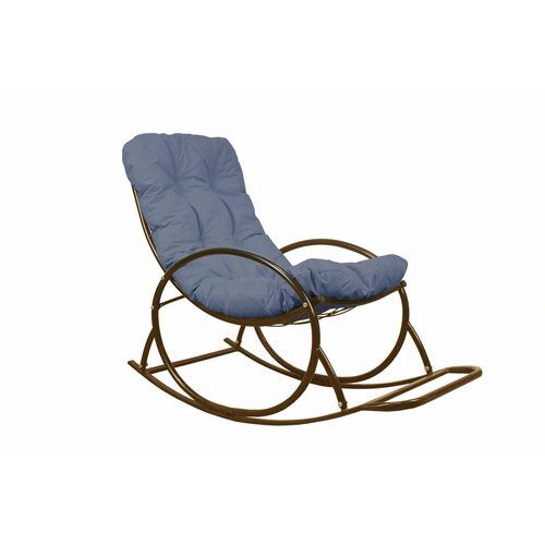 Кресло-качалка коричневое, серая