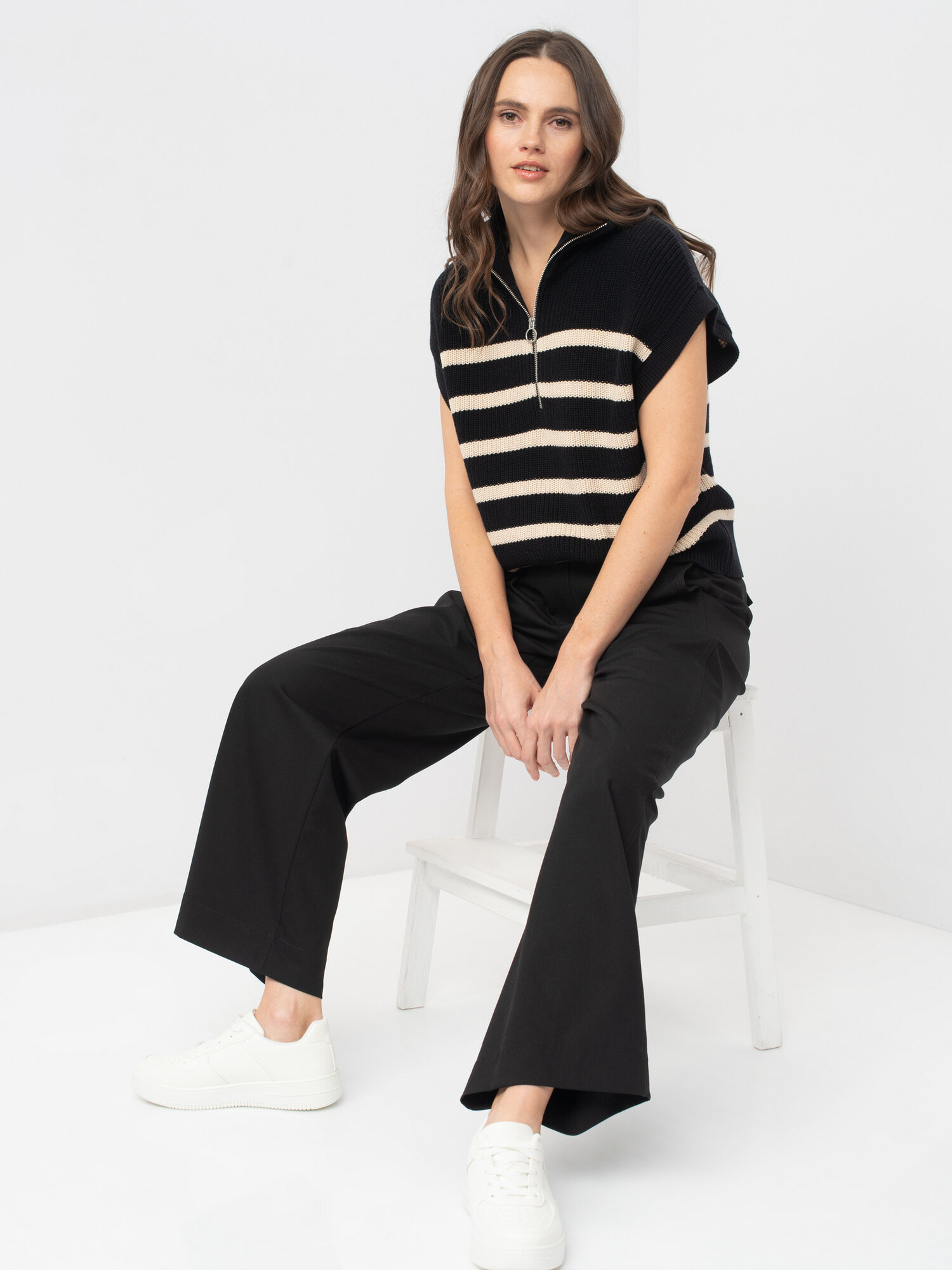 Брюки Taifun by Gerry Weber Осень-зима 2022, размер 34, черный — фото 1