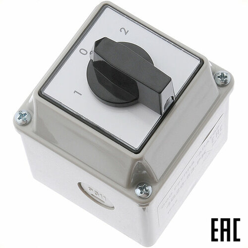 Выключатель кулачковый 4G20-53PK 20А 3 положения (1-0-2) 3 направления в корпусе IP55