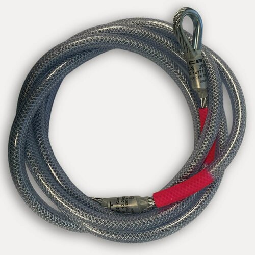 Изображение товара Стальной анкерный строп СВТ С-8 в ПВХ оплетке, 3 метра, с двумя стальными коушами, 30 Кн