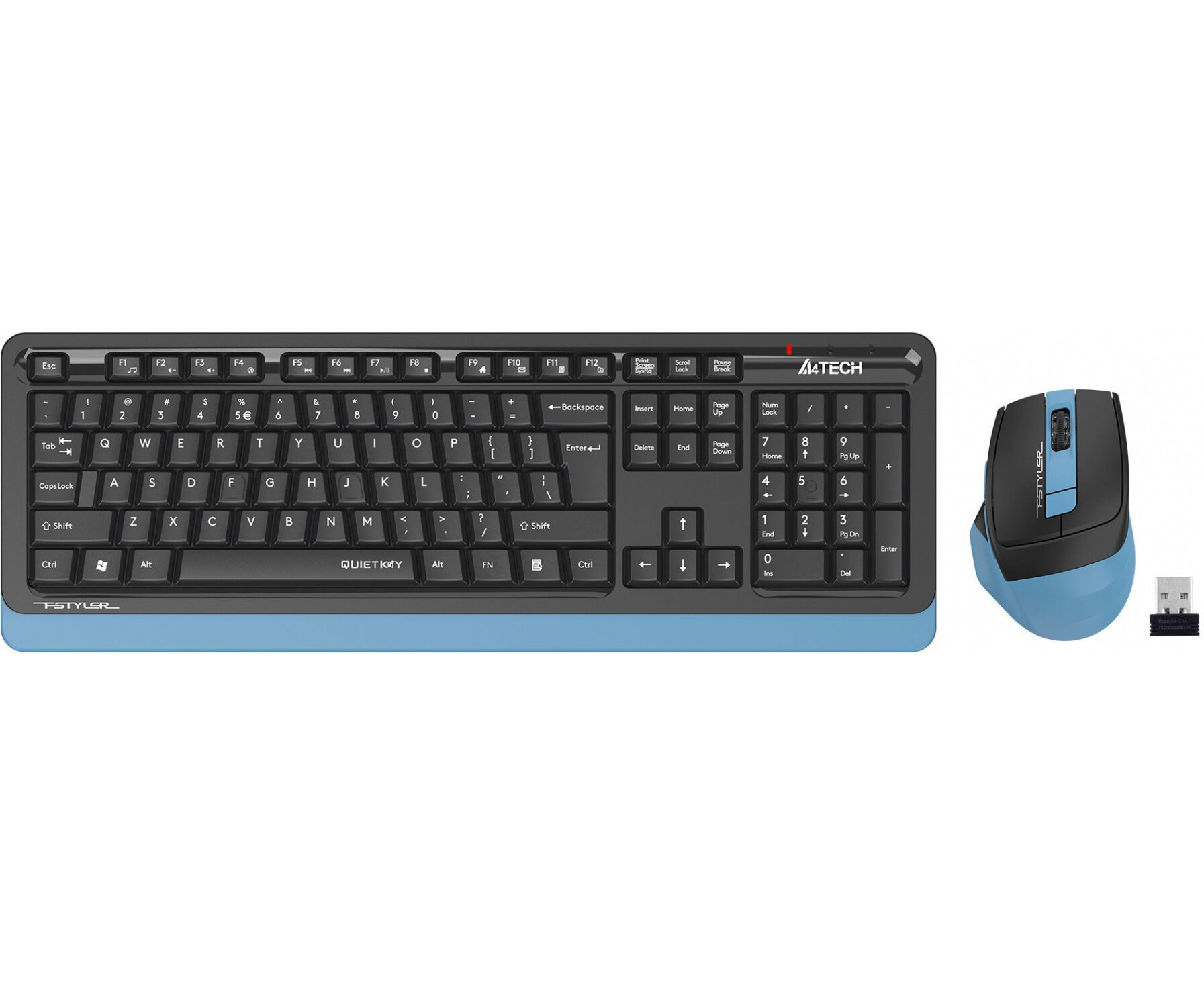 Клавиатура + мышь A4Tech Fstyler FGS1035Q клав: черный/синий мышь: черный/синий USB беспроводная Multi — фото 1