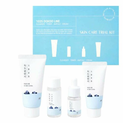 Travel-набор уходовых средств с морской водой | Round Lab 1025 Dokdo Trial Kit