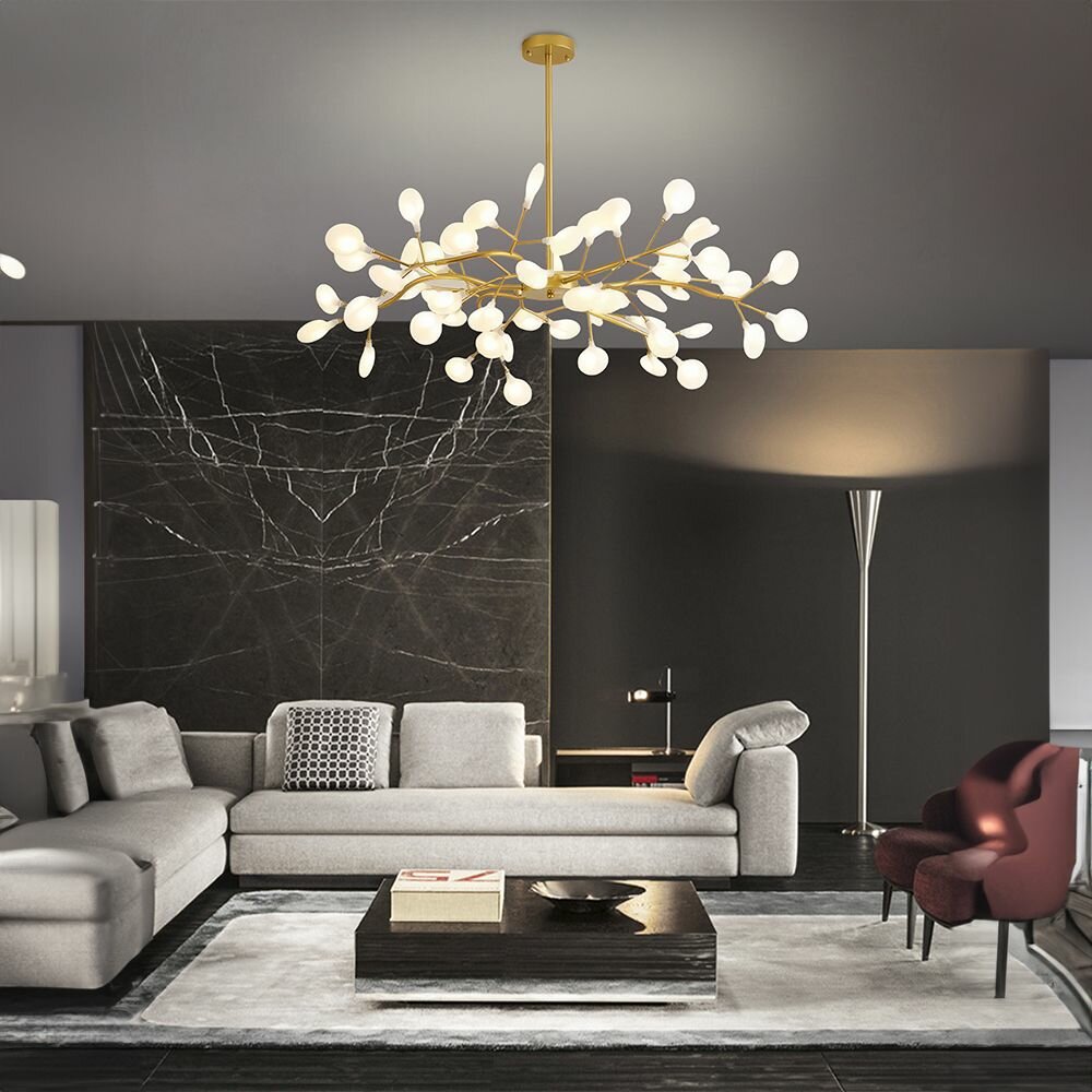 Люстра потолочная в гостиную "Summer Garden", 45 LED ламп, мощность 135Вт — фото 1