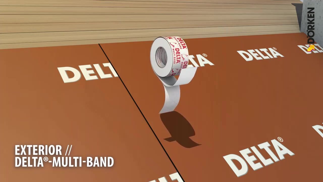 Delta Multi Band FLEXX 60 мм х 25м (1шт), скотч для пароизоляции, лента монтажная универсальная односторонняя для гидроизоляции, пароизоляции и герметизации Дельта мульти банд — фото 1