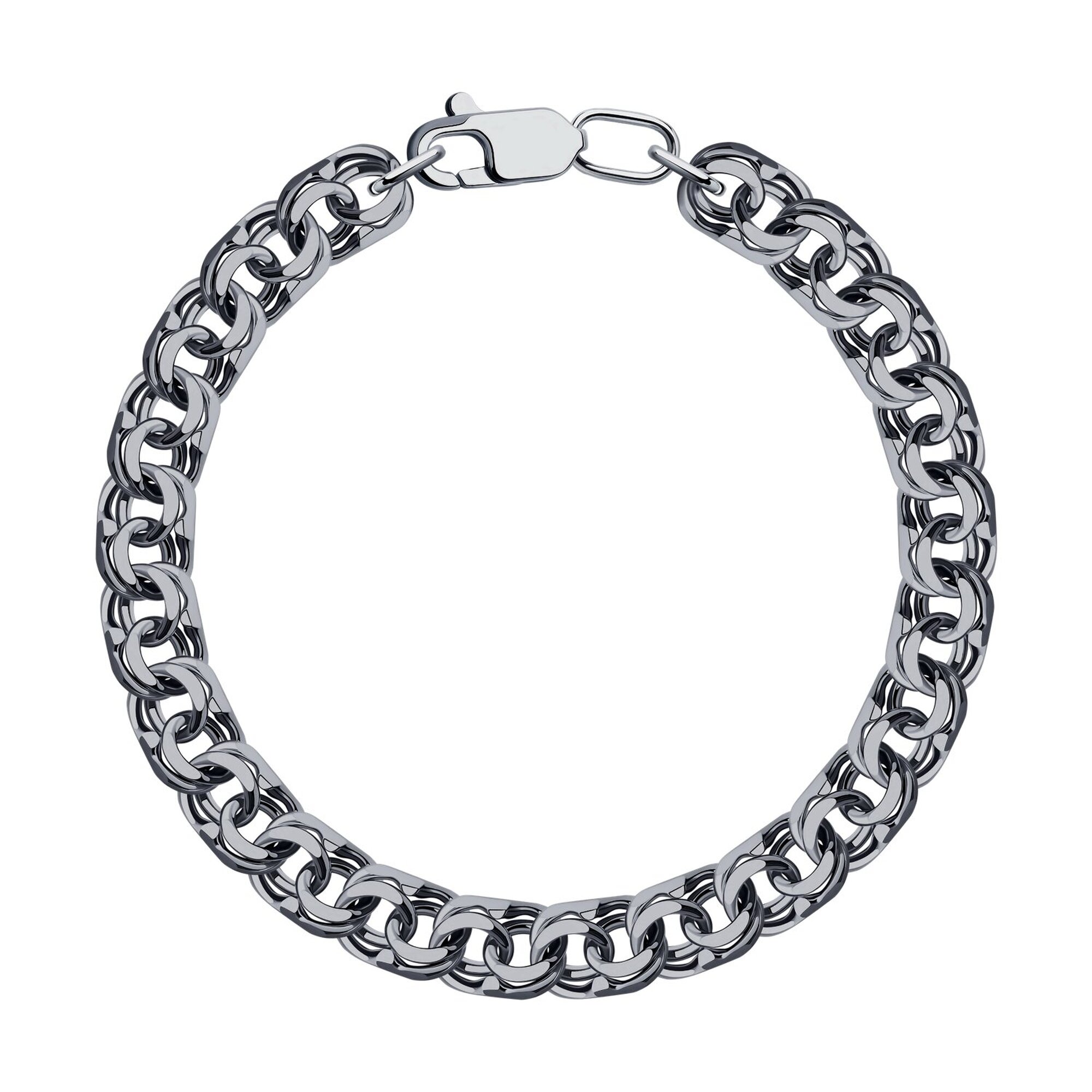 Браслет Diamant online, серебро, 925 проба, чернение