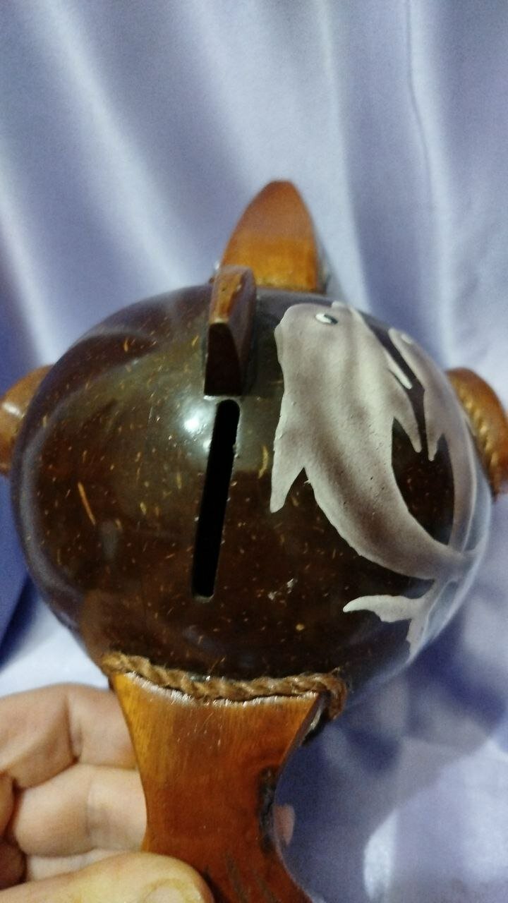 Копилка Рыба из кокоса — фото 1