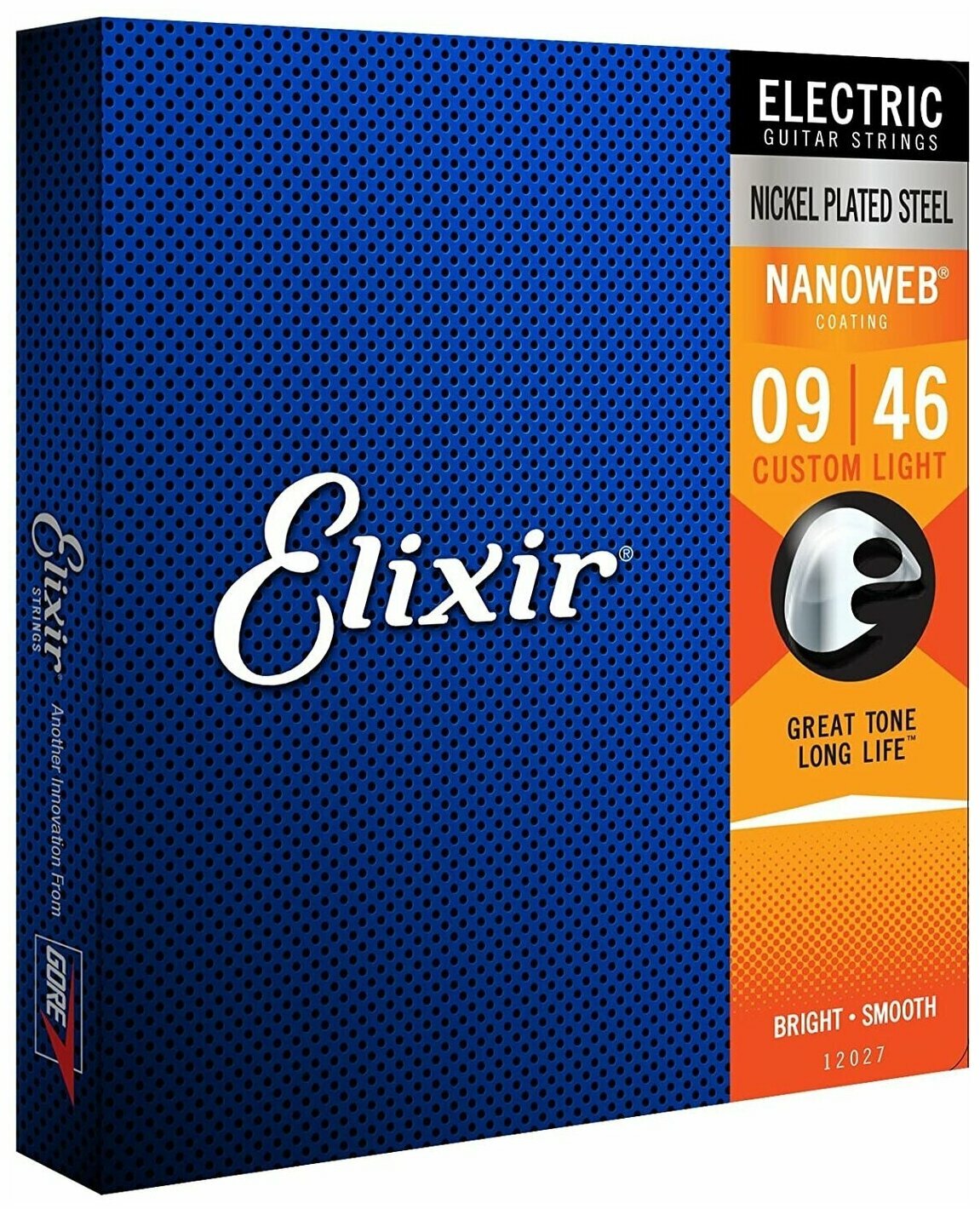 Струны для электрогитары Elixir 12027 Nanoweb Custom Light 09-46 — фото 1