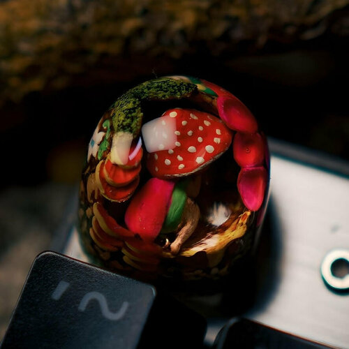 Аниме кейкап, кастомная клавиша из эпоксидной смолы, аксессуар для клавиатуры, подарок для геймера, артизан кейкап, кап