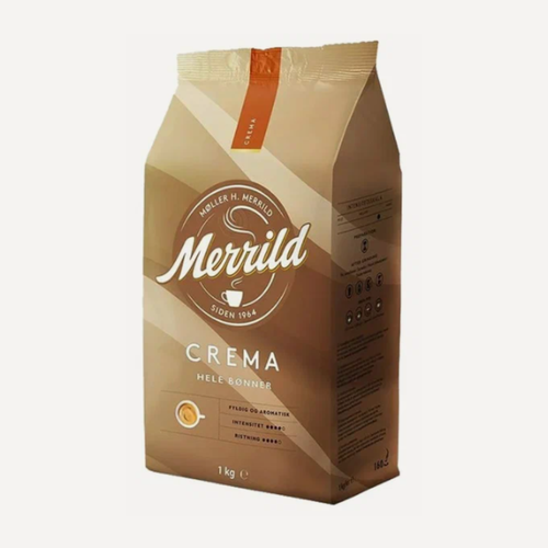 Изображение товара Кофе Merrild Crema 100%, арабика, робуста, средняя обжарка, в зернах, 1кг