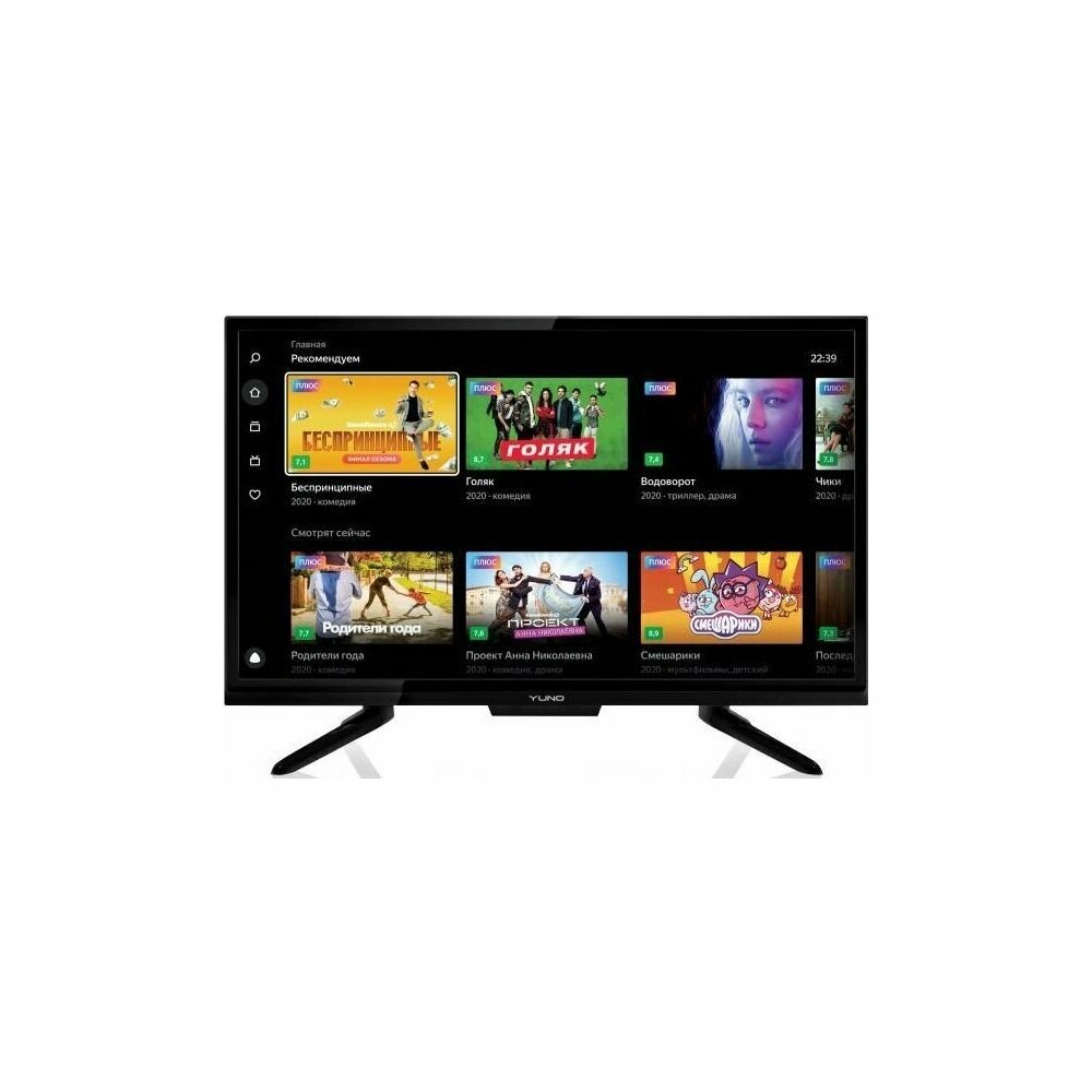 Телевизор Yuno ULX-24TCS, LED, 24", 210кд/м², 1366х768, 50Гц