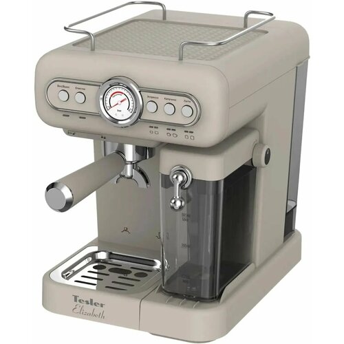 Рожковая кофеварка TESLER ECM-250 бежевая пластик металл 12 л 14550₽