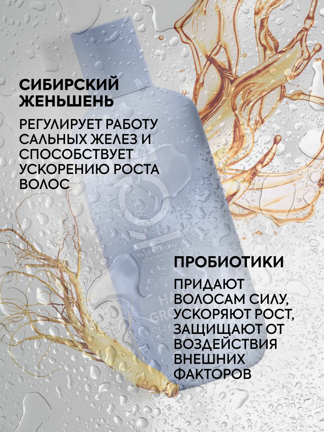 Шампуни ICE Professional by Natura Siberica HAIR GROWTH Профессиональный шампунь для роста волос укрепляющий от выпадения и ломкости 400 мл