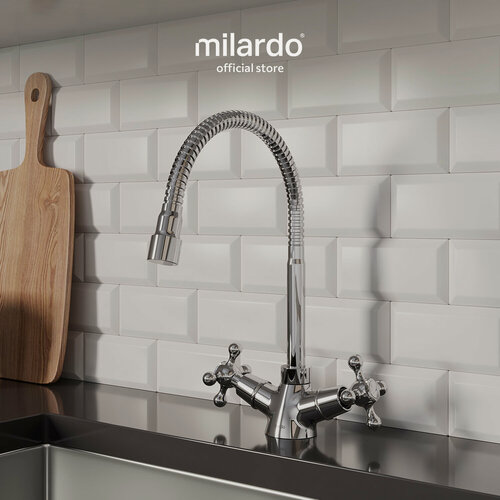 Изображение товара Смеситель для кухни Milardo Дуплекс (Duplex) DUPSB0FM05 с гибким изливом глянцевый хром
