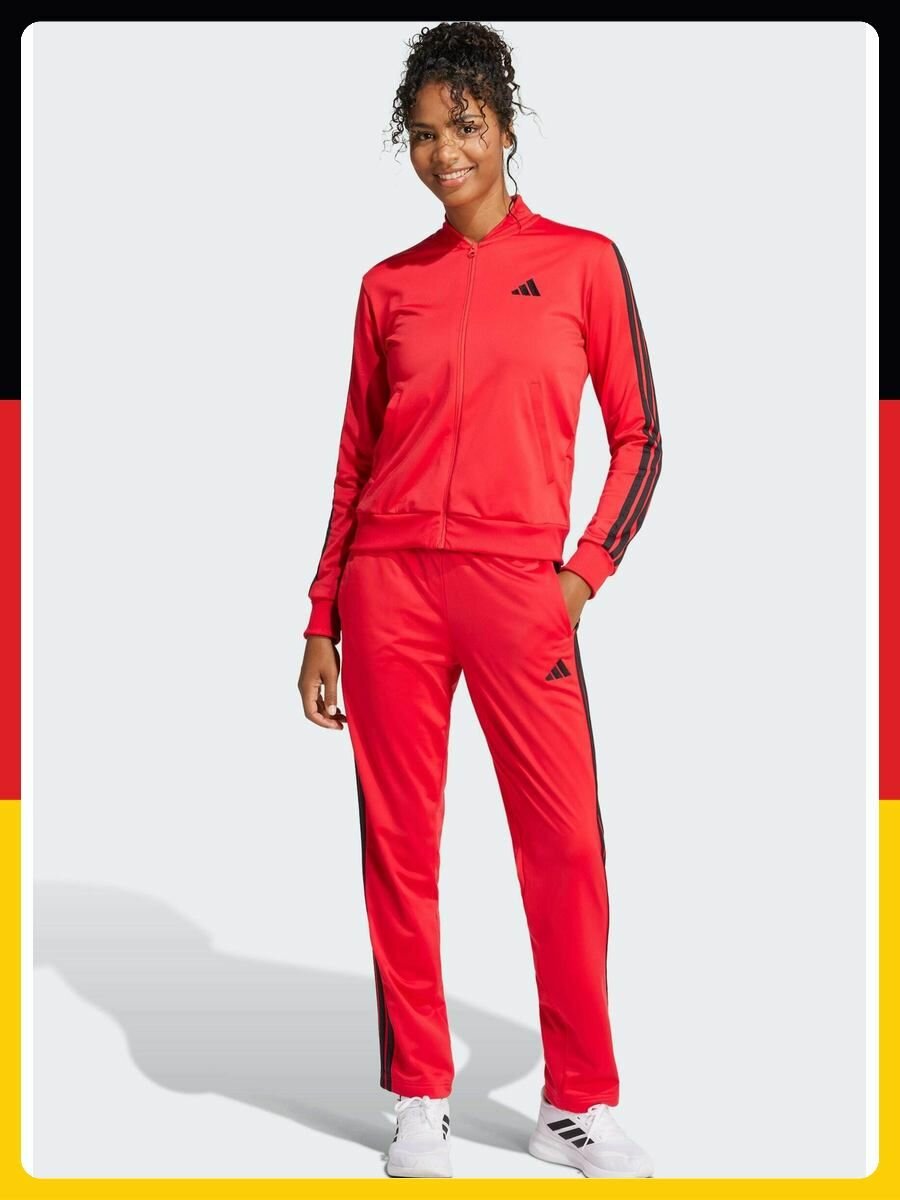 Костюм спортивный adidas, размер M, красный