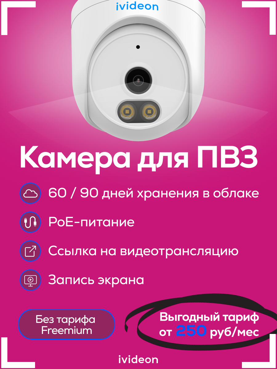 Камера видеонаблюдения для ПВЗ