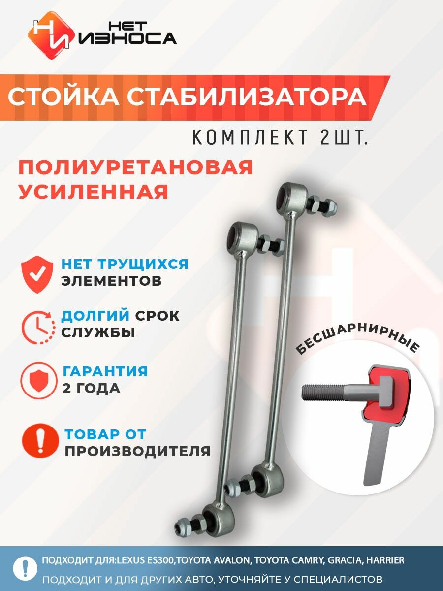 Стойки стабилизатора полиуретановые усиленные NL057 (левая и правая) Lexus ES300, Toyota Avalon, Toyota Camry, Gracia, Harrier