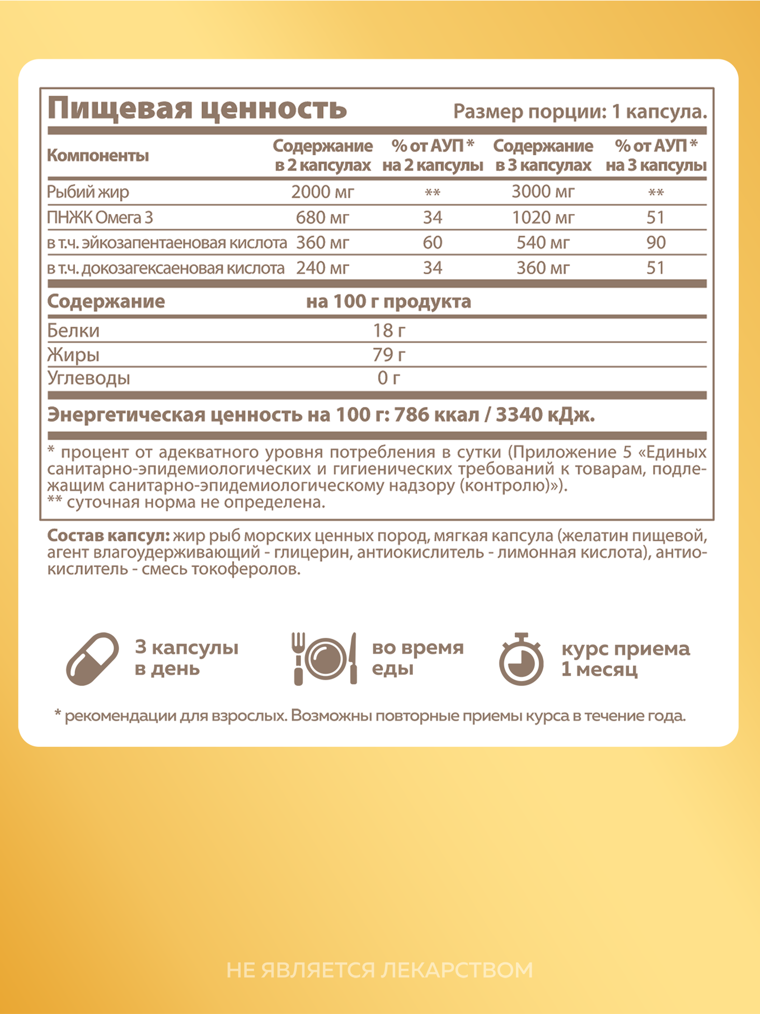 Картинки Омега 3 MISHIDO Omega 3 FATTY ACID 90 капсул рыбий жир для сердца мозга и иммунитета