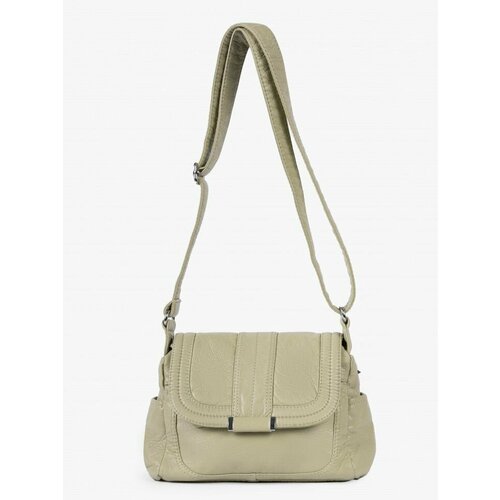 Сумка кросс-боди RUNYI, фактура гладкая, светло-зеленый